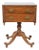 Antique Mahogany Two-Drawer Sewing Table With Scroll-Foot Pedestal Base For Sale