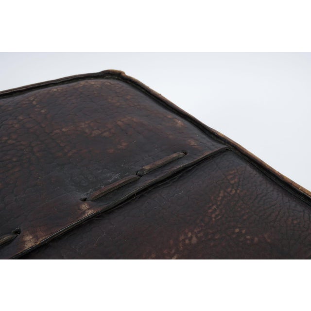 Set of Mid-Century Modern Leather Handmade Neck Poufs, 1960s For Sale - Image 11 of 18