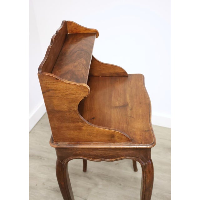 Antique French Louis XV Walnut Table De Chevet Bedside Stand With Drawer, C. 1890 For Sale In Raleigh - Image 6 of 10