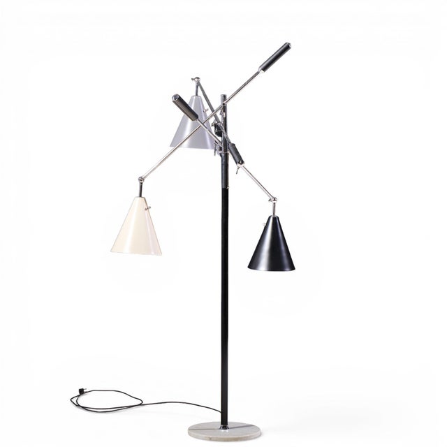 Arredoluce Angelo Lelli for Arredoluce Triennial Mid Century Italian Floor Lamp For Sale - Image 4 of 7