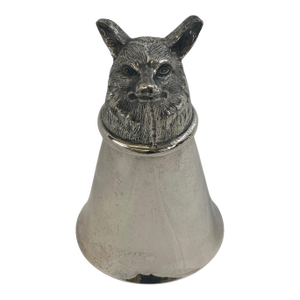 Vintage Silverplate Foxhead Stirrup Cup