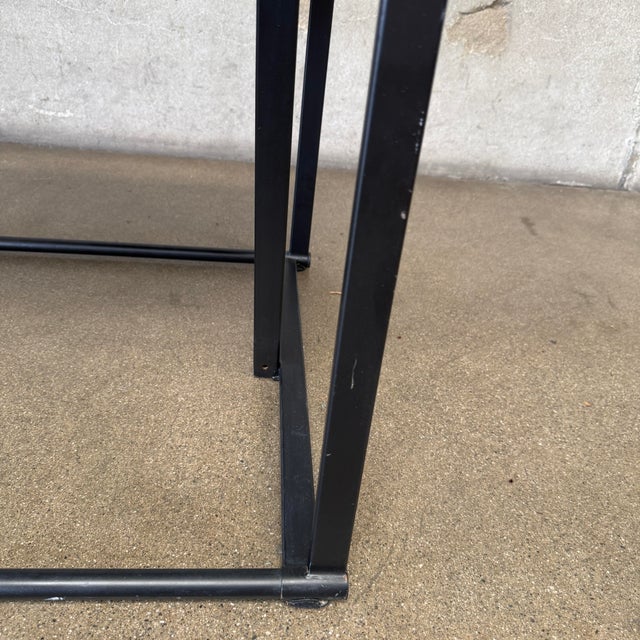 Post Modern Black Leather and Metal Armchair #5 by Radbound Van Beekum for Pastoe For Sale - Image 10 of 12