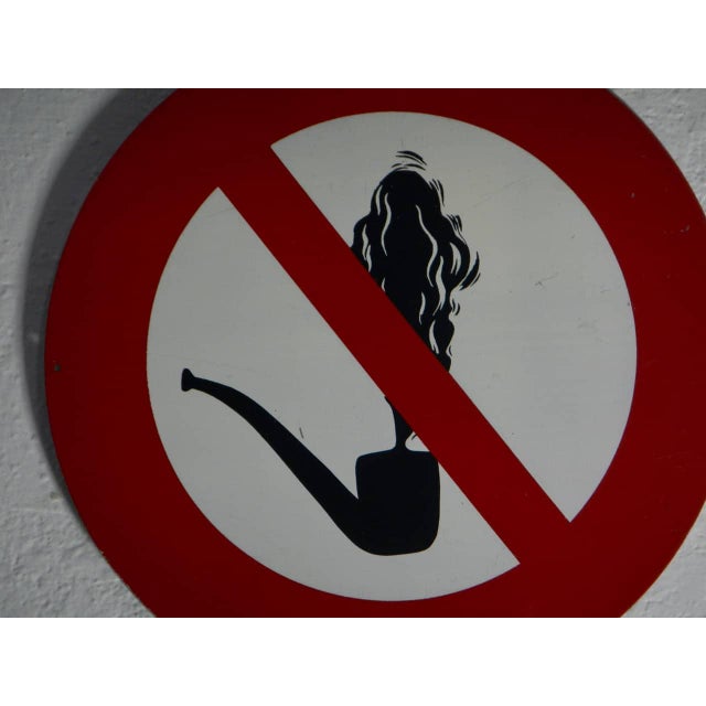 1950s Sign Prohibiting the Use of Open Flames, 1950 For Sale - Image 5 of 10