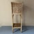 Tan Vintage Handcrafted Square Bamboo Woven Wicker Two Tiered Plant Stand For Sale - Image 8 of 8