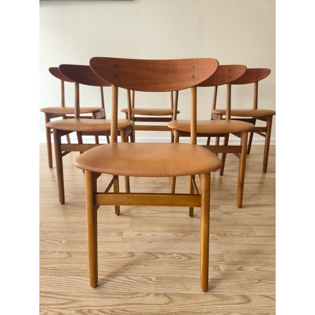 Brown Model 210 Dining Chairs from Farstrup Møbler, Denmark, 1960s, Set of 6 For Sale - Image 8 of 8
