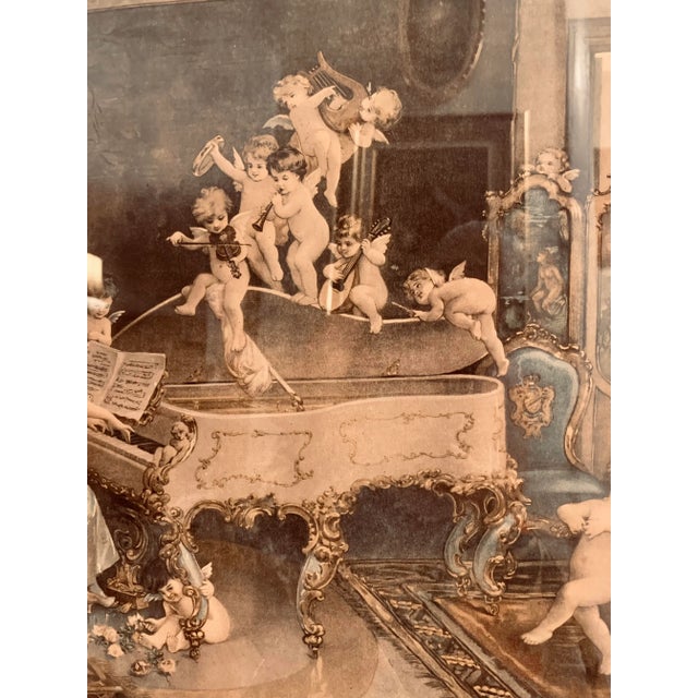 1930s John Drescher Nyc Cherubs Print Framed For Sale - Image 9 of 13