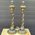 Pair of Antique Hand Carved Giltwood Barley Twist Table Lamps Measures 32.5” tall to top of finial Measures 23.5” tall to...