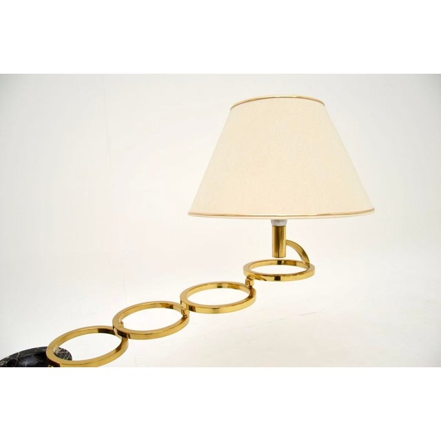 Metal Vintage Italian Marble and Brass Table Lamp by Banci Firenze, 1970s For Sale - Image 7 of 11