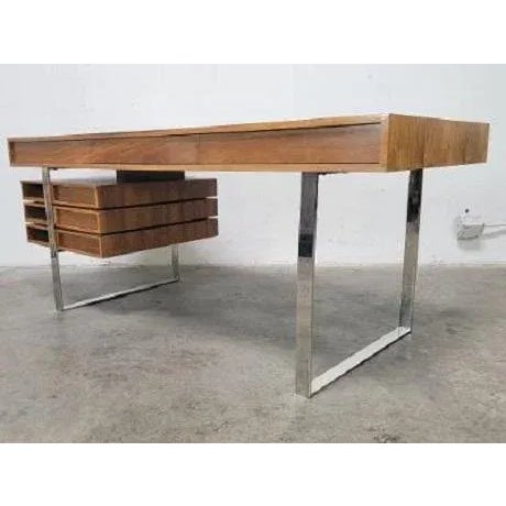 Mid-Century Modern Cliff Young Boxeo Office Writing Desk With Storage For Sale - Image 3 of 13