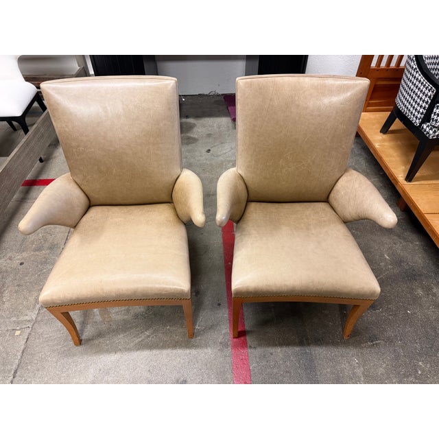 Rose Tarlow Swedish Library Leather Armchairs, Pair For Sale - Image 13 of 18