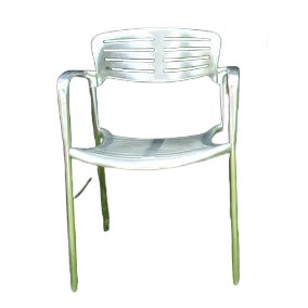 Vintage Spanish Metal Chair by Jorge Pensi for Amat 3, 1980s For Sale