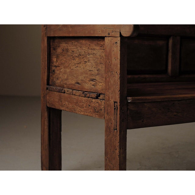 Antique Spanish Mountain Bench in Wood, 1800s For Sale - Image 13 of 17