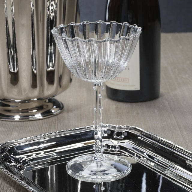 Modern Chaumont Coupe Glass- Clear, Set of 4 For Sale - Image 3 of 3