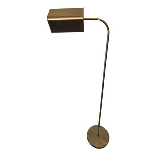 Mid-Century Modern Brass Bankers Adjustable Floor Lamp, 1970s For Sale
