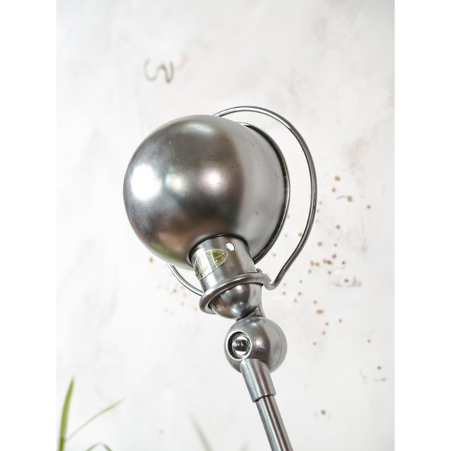 Jieldé Three-Arm Workshop Lamp on Brake Disc, 1950s For Sale - Image 10 of 14
