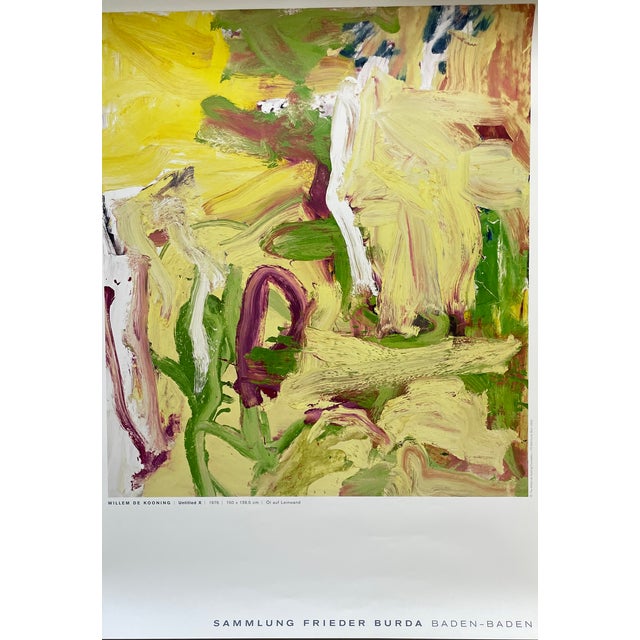 Exceptional Willem de Kooning poster featuring “Untitled X” (1976), a powerful work from the artist’s celebrated late...