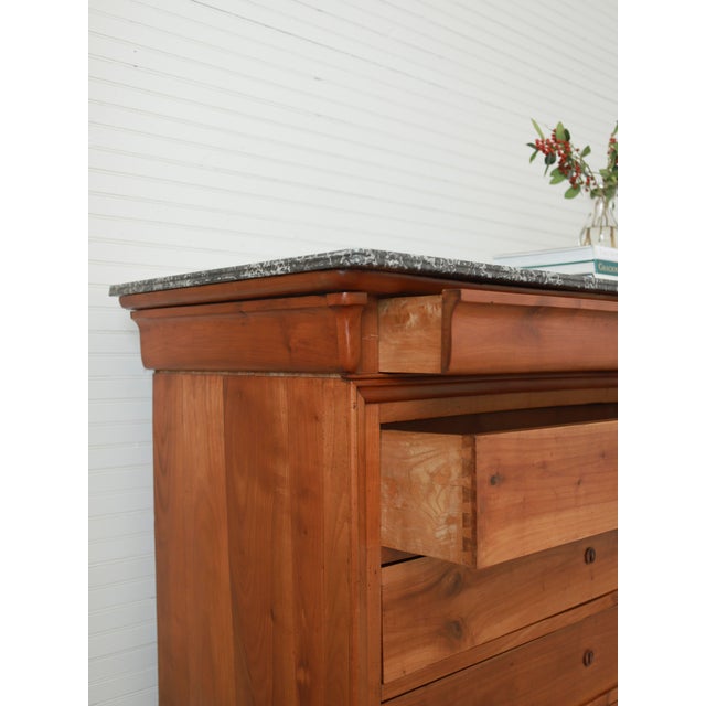 Wood 19th Century French Louis Philippe Commode, With Marble Top For Sale - Image 7 of 10