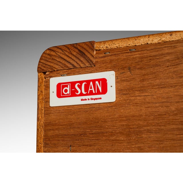 Elegant Mid-Century Danish Modern Cabinet / Sideboard / Credenza in Teak & Brass by D-Scan, C. 1980's For Sale - Image 9 of 18