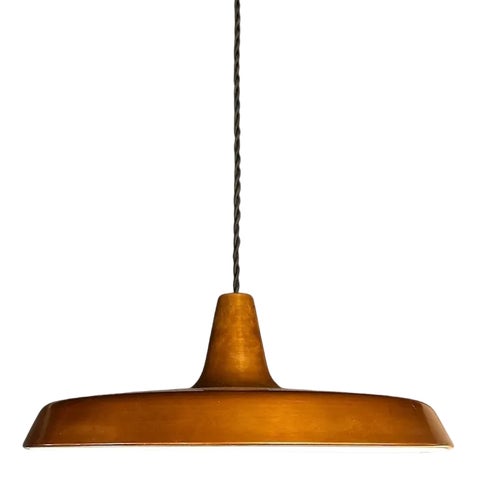 Vintage Danish Copper Pendant Lamp, 1960