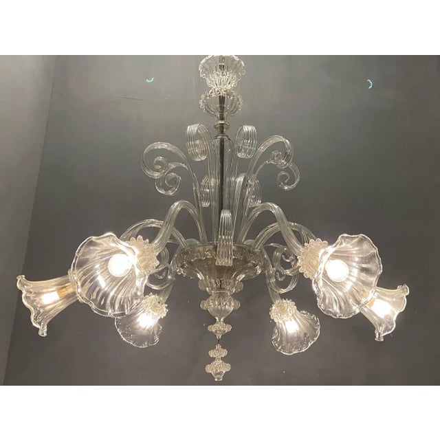 Large Venetian Murano Glass Chandelier, 1960s For Sale - Image 6 of 13