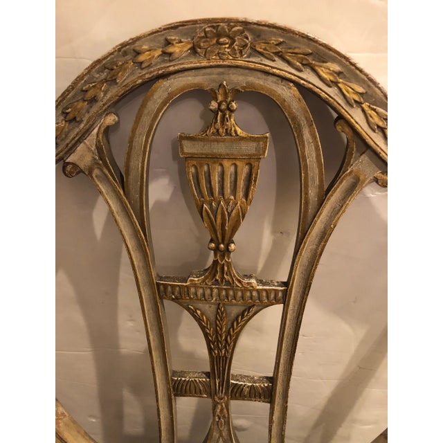 Neoclassical Painted 18th Century Neoclassical Side Chairs -A Pair For Sale - Image 3 of 12