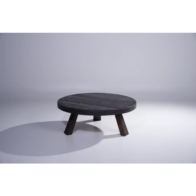 1970s Dutch Brutalist Coffee Table in Oak, 1970s For Sale - Image 5 of 5