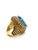 Bochic “Orient” Vintage Yellow Sapphire & Blue Topaz Ring Set 18 K Gold & Silver For Sale - Image 4 of 14