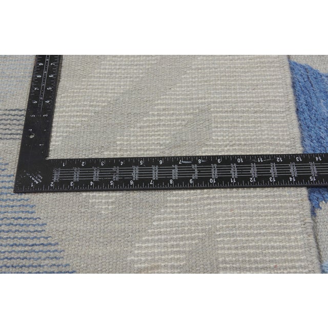 Royal Blue Contemporary High-Low Texture Area Rug, 10'06 X 14'05 For Sale - Image 8 of 11