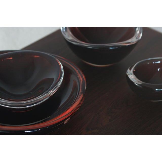 Glass Selena Glass Bowl by Sven Palmqvist for Orrefors, 1950s, Set of 4 For Sale - Image 7 of 10