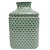 Contemporary Green & White Fishnet Ceramic Tissue Box Cover For Sale - Image 3 of 5