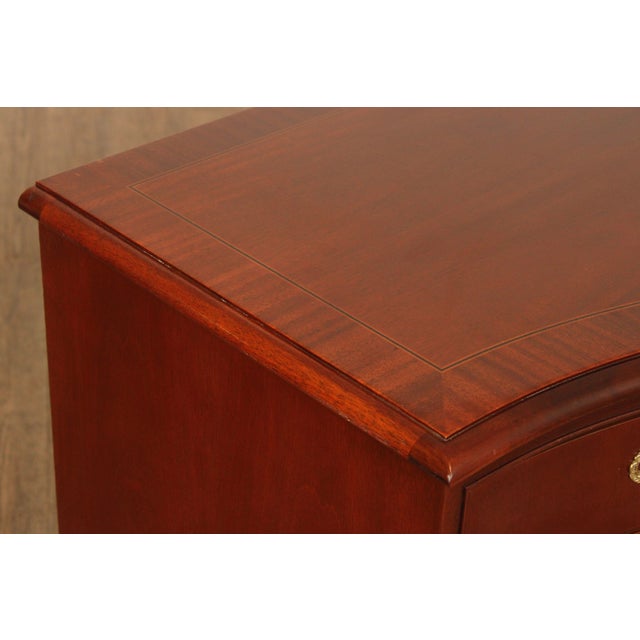 Brown Baker Georgian Style Mahogany Serpentine Chest of Drawers For Sale - Image 8 of 12