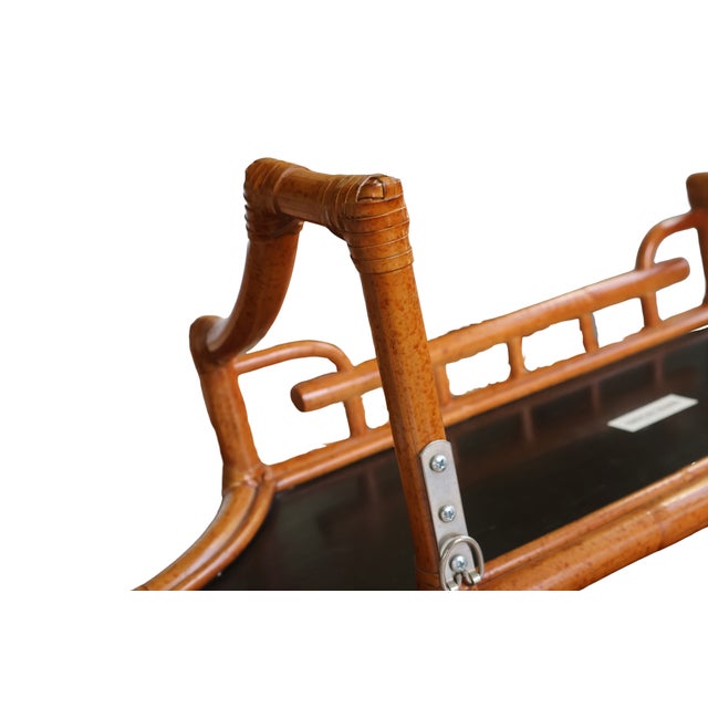 Vintage Great City Traders Chinoiserie Bamboo & Rattan Wall Shelf For Sale - Image 9 of 16