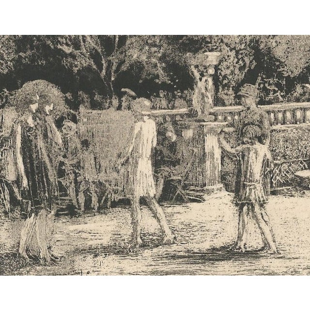 Raphaël Drouart, Luxembourg Gardens, 1920s, Etching For Sale - Image 4 of 10