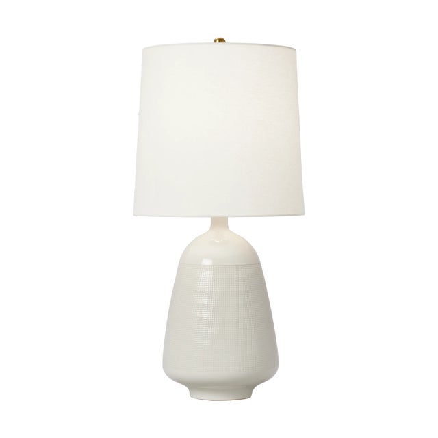 2020s Aerin by Visual Comfort Studio Ornella Medium Table Lamp in New White For Sale - Image 5 of 5