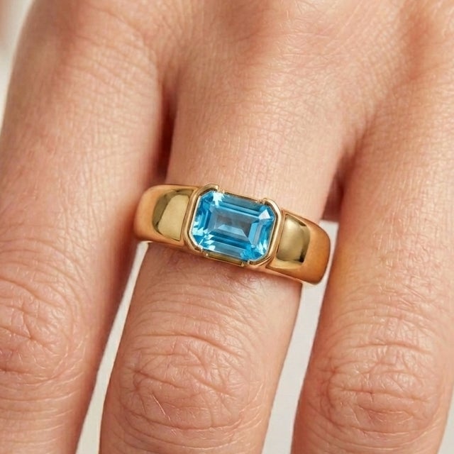 Elevate your look with a seamless balance of clean, industrial geometry and crisp, vibrant ocean tones. This striking...