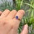 English Vintage Style 1.01ct Blue Sapphire Birthstone 14k Gold Diamond Proposal Ring Size 6 For Sale - Image 3 of 17