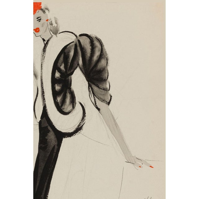 Not Yet Made - Made To Order Vintage French Fashion Art Print – Art Deco Woman in Black and White, 36" X 48" For Sale - Image 5 of 8