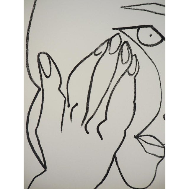 Modern Françoise Gilot, Femme pensive, Lithograph For Sale - Image 3 of 4