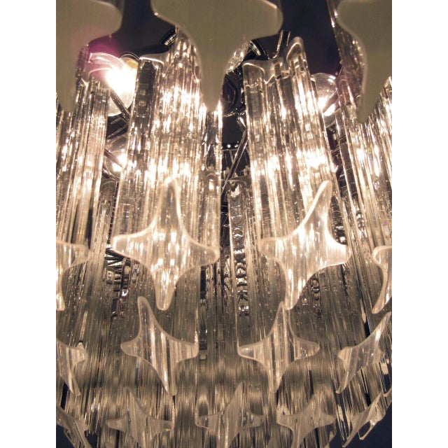 Contemporary Quadriedri Murano Glass Chandelier, 163 Crystal Prisms Quadriedri Scadute For Sale - Image 9 of 12