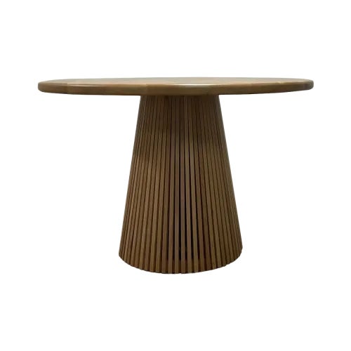 Modern Solid Beech Tree Round Dining Table For Sale - Image 3 of 3