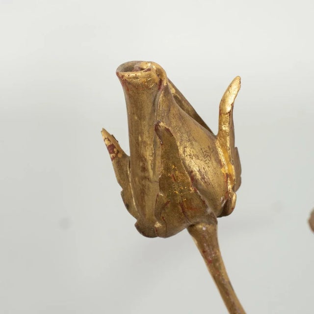 2000 - 2009 Giltwood Rose Sculpture by Carlos Villegas For Sale - Image 5 of 11