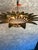Spanish Gilt Metal Ceiling Fixture With Feathered Leaves For Sale - Image 10 of 11