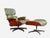 Herman Miller Herman Miller Eames Lounge Chair and Ottoman, Green Leather, 1960s For Sale - Image 4 of 7