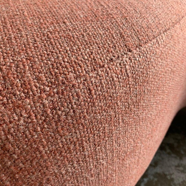 Modern Custom Made Pink Kidney Ottoman For Sale - Image 3 of 11