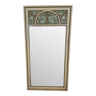 19th Century, French Louis XVI Painted and Giltwood Overmantel Mirror For Sale