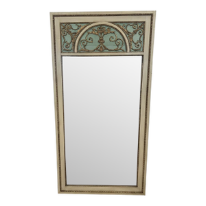 19th Century, French Louis XVI Painted and Giltwood Overmantel Mirror