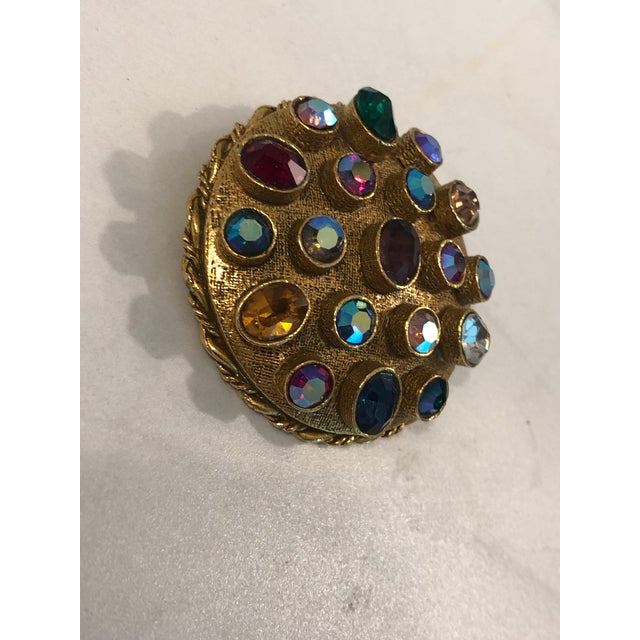 1950s Art (Arthur Pepper) Sputnik Rhinestone Brooch Pin For Sale - Image 6 of 13
