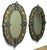 Italian Pair of Mid-Century Italian Venetian Black Glass and Gilt Floral Mirrors, 1960s For Sale - Image 3 of 18