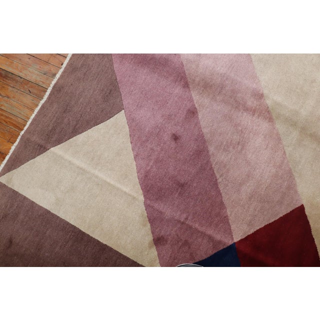 A remarkable 1930's Chinese Art Deco Rug influenced by French Modernist Decoration