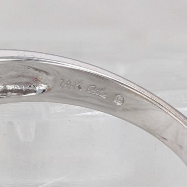 0.70ctw Rainbow Sapphire Ring 14k White Gold Size 7 Stackable For Sale In Greensboro - Image 6 of 8